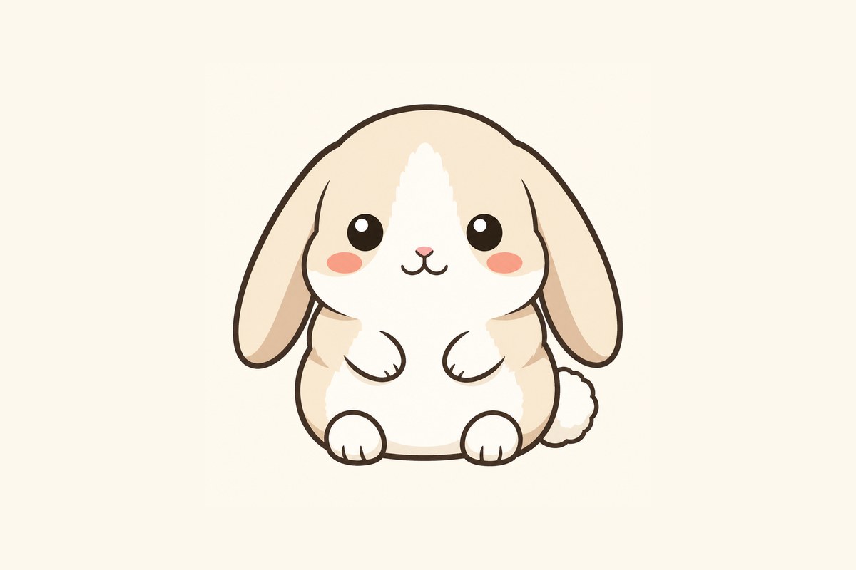 ゆるかわタッチで描いた、ノートのそばで丸くなる猫のイラスト