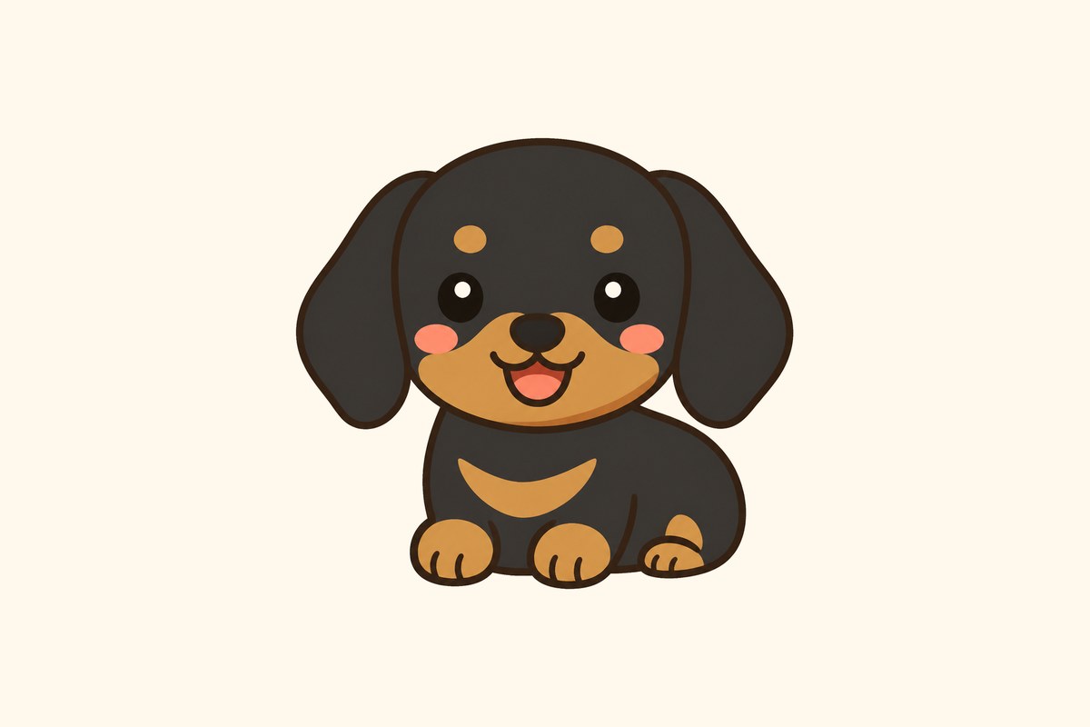 ゆるかわタッチで描いたトイプードルのイラスト