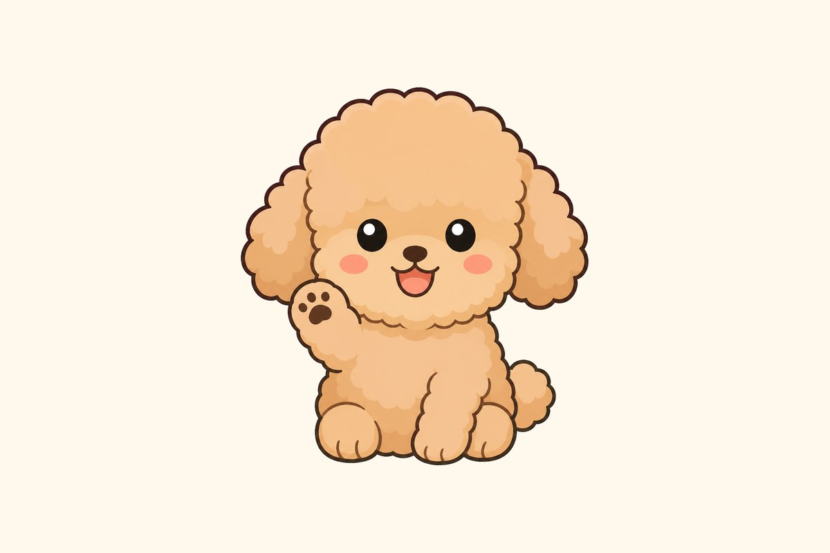 ゆるかわタッチで描いたコーギーのイラスト