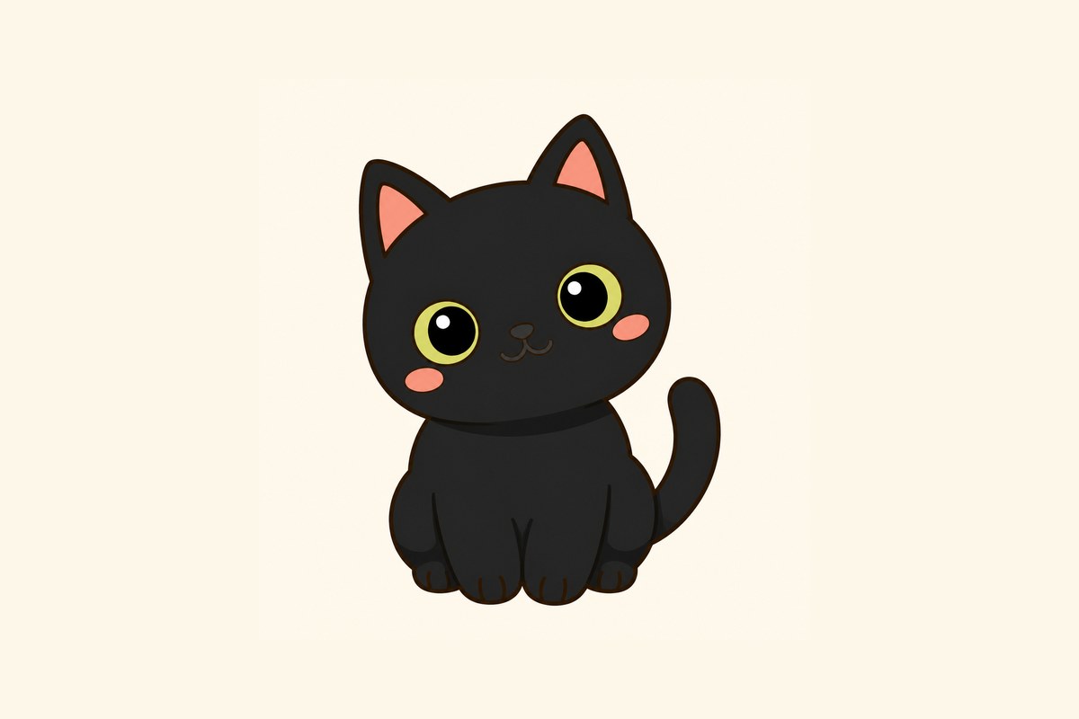 ゆるかわタッチで描いた、こちらへ駆けてくる犬のイラスト