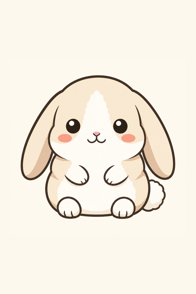 うさぎのゆるかわイラスト作例